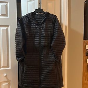 LL Bean long black winter coat. Size xlp